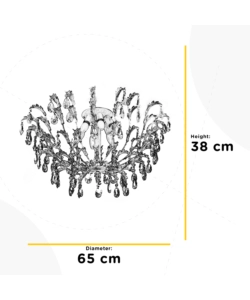 LAMPADARIO 6 LUCI ONLI "CESTA" AVORIO E14